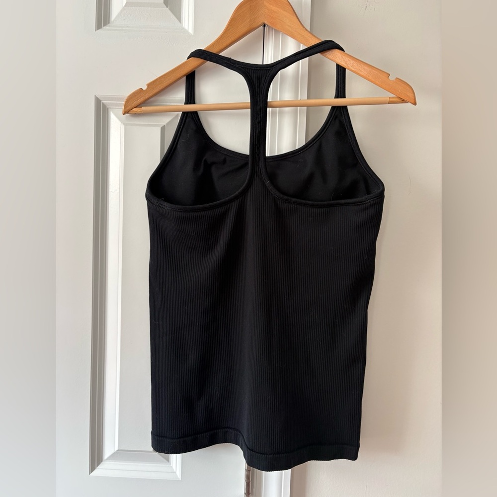 Athleta Ribbed Racerback Black Tank Top - Picture 4 of 8